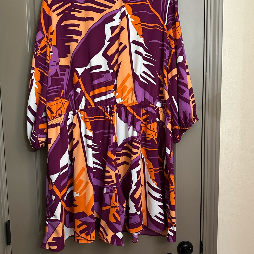 BOLD elements Purple and Orange Short Romper NWOT Plus Size - Picture 4 of 5